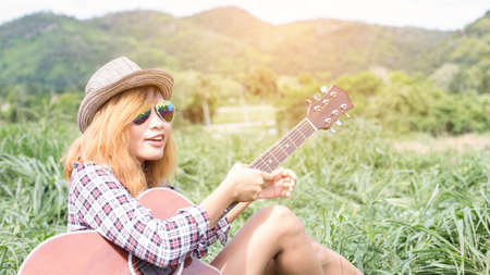 Music in the sunlightの写真素材