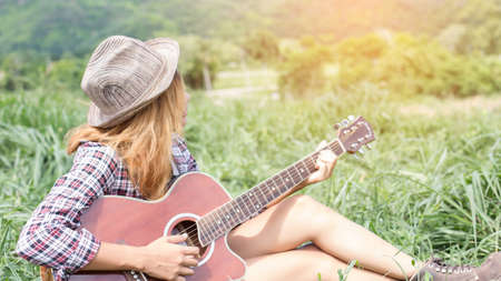 Music in the sunlightの写真素材