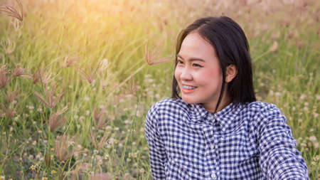 Portrait of Young Asian Womanの写真素材