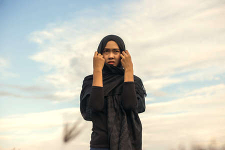 Portrait of Young Asian Womanの写真素材