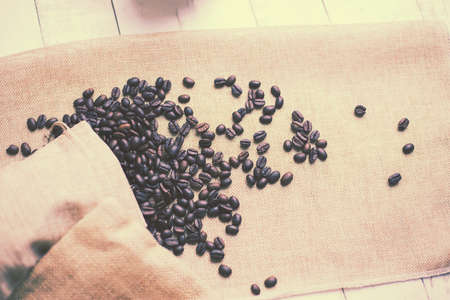 black coffee cup on wood backgroundの写真素材