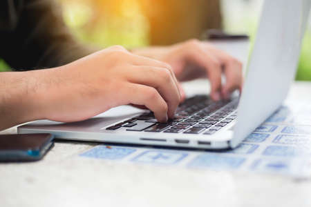 hand control on a laptop touchpad