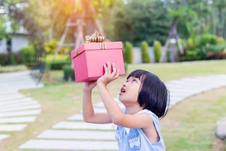Giving a gift to someone specialの写真素材