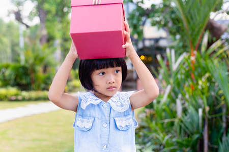 Giving a gift to someone specialの写真素材