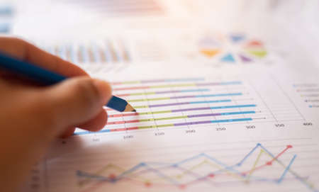 Drawing on the data for more insight stock photoの写真素材