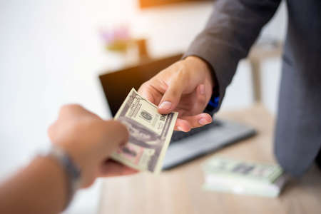 Employees are doing corruption by giving dirty money to signing contract. 