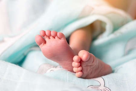 Closeup of newborn baby love