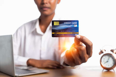 Online payment and shopping conceptsの写真素材