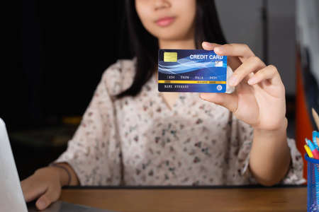 Online payment and shopping conceptsの写真素材