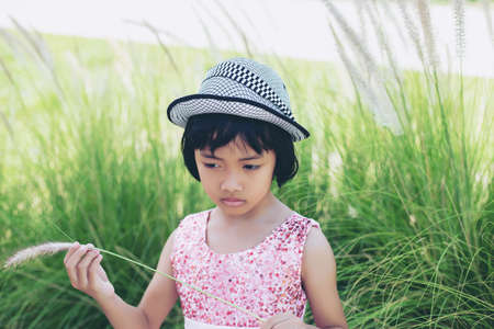 Smiling beautiful girl portrait stock photoの写真素材