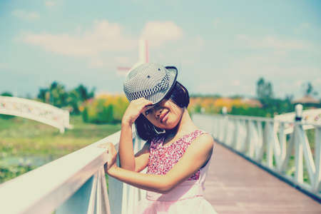 Smiling beautiful girl portrait stock photoの写真素材