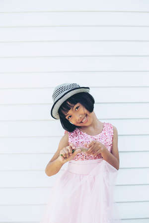 Smiling beautiful girl portrait stock photoの写真素材