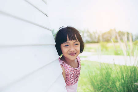 Smiling beautiful girl portrait stock photoの写真素材