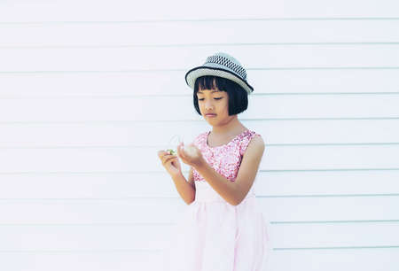 Smiling beautiful girl portrait stock photoの写真素材
