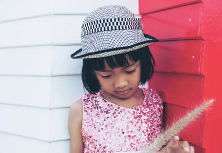 Smiling beautiful girl portrait stock photoの写真素材