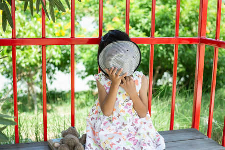Smiling beautiful girl portrait stock photoの写真素材