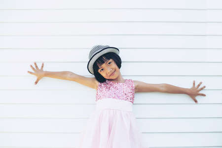 Smiling beautiful girl portrait stock photoの写真素材