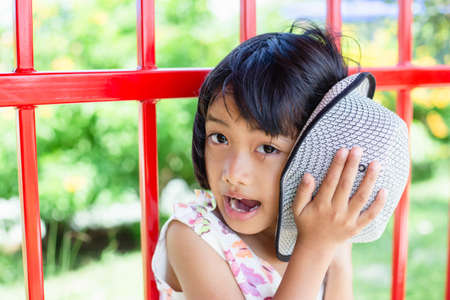 Smiling beautiful girl portrait stock photoの写真素材