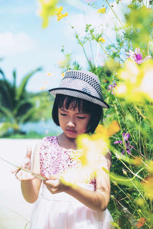 Smiling beautiful girl portrait stock photoの写真素材