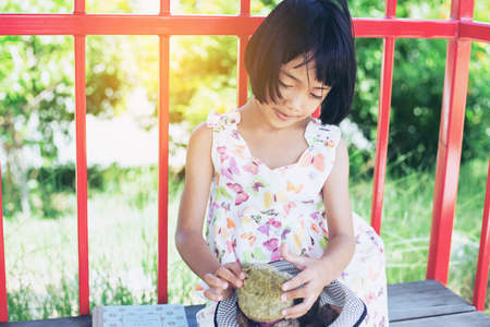 Smiling beautiful girl portrait stock photoの写真素材