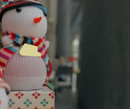 Christmas gift, snowman doll is our own DIY. The inside of the doll is filled with apples, which is a lovely snowman.Apples symbolize the meaning of peace and are suitable for giving on Christmas Eve.の写真素材