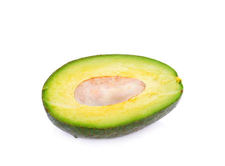 Avocado sliced isolated on white background