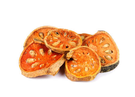 Dried bale fruit isolated on the white background