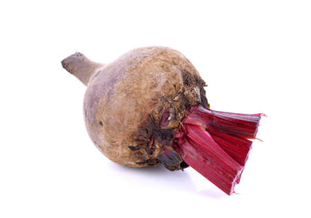 Fresh beetroot with half isolated on white background