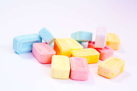 Colorful candy on white backgroundの写真素材