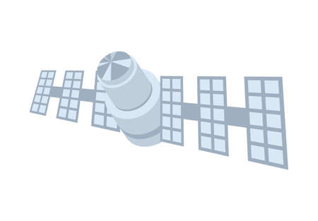 Abstract satellite on white backgroundのイラスト素材