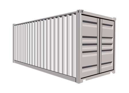 White container on white backgroundのイラスト素材