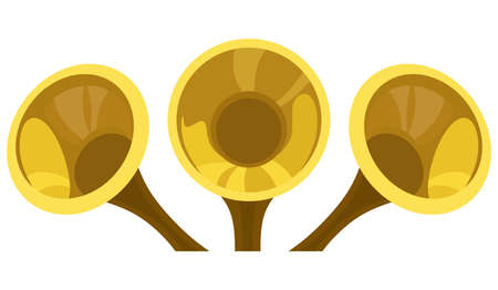 Brass trumpet on a white backgroundのイラスト素材