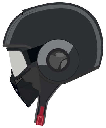 Snowboarder helmet on a white backgroundのイラスト素材
