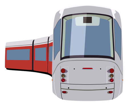 Train wagons on a white background