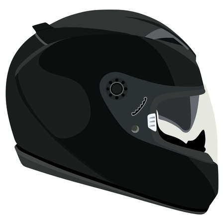 Motorcycle helmet on a white backgroundのイラスト素材