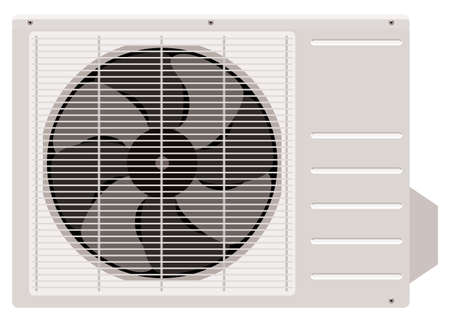 Outside the air conditioner on a white backgroundのイラスト素材