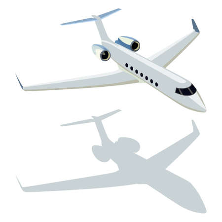 Jet airplane on a white backgroundのイラスト素材