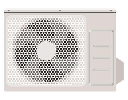 Outside the air conditioner on a white backgroundのイラスト素材