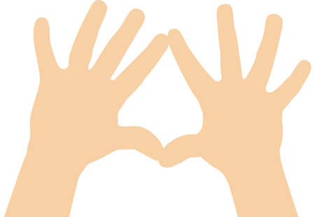 Silhouette of palms on a white backgroundのイラスト素材