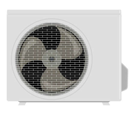 Outside the air conditioner on a white backgroundのイラスト素材