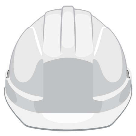 White construction helmet front viewのイラスト素材