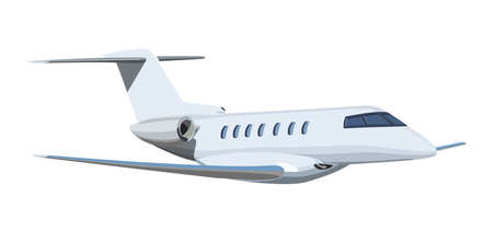 Jet airplane on a white backgroundのイラスト素材