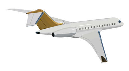 Jet airplane on a white backgroundのイラスト素材