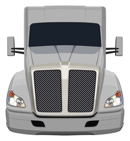 Front of the truck on a white backgroundのイラスト素材