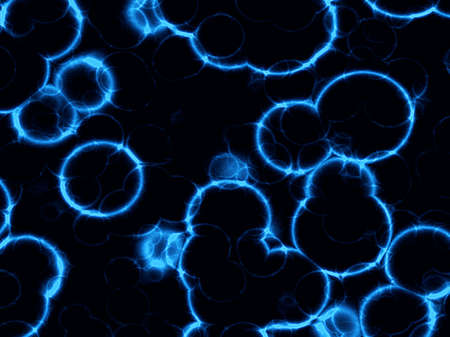 neon electricity bubbles on a black background