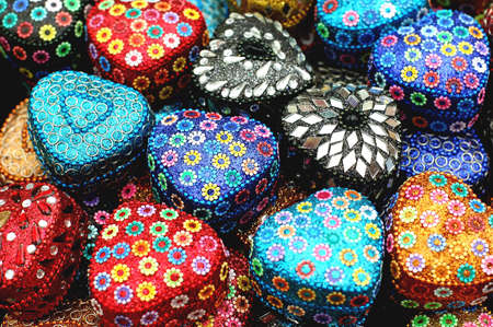 hand made jewellery box in vibrant colors