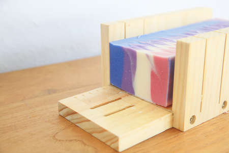 Handmade soap in block formの写真素材