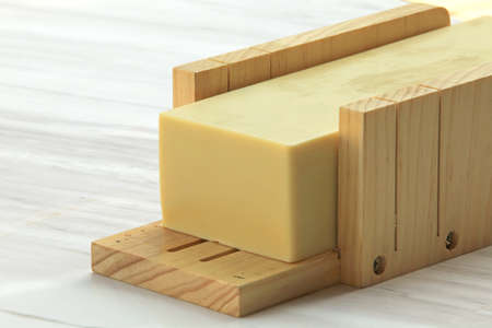 All natural cold process bastille soap on displayの写真素材