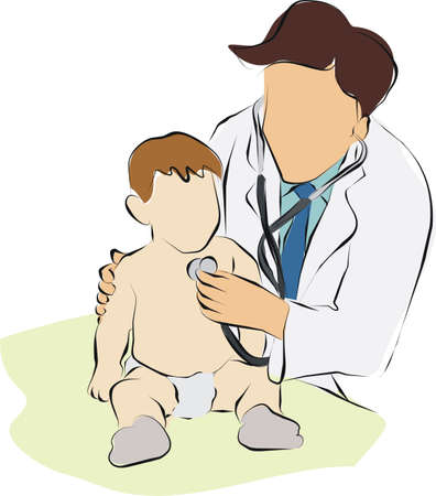 pediatrician and childの写真素材