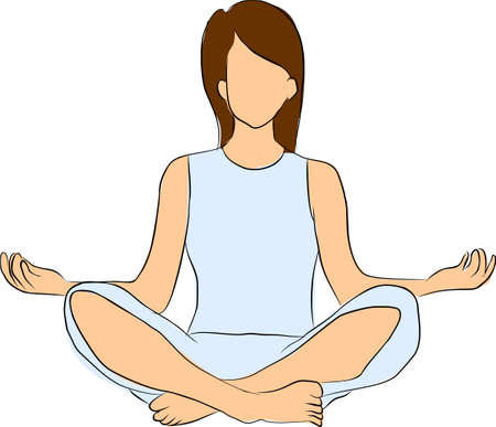 yoga and concentrateの写真素材
